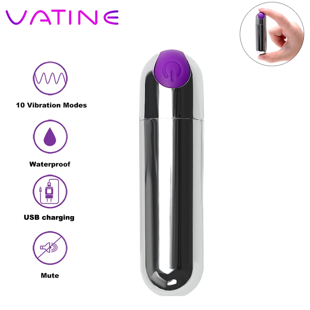 VATINE мини вибратор пуля с зарядкой от USB интимный продукт 10 скоростей