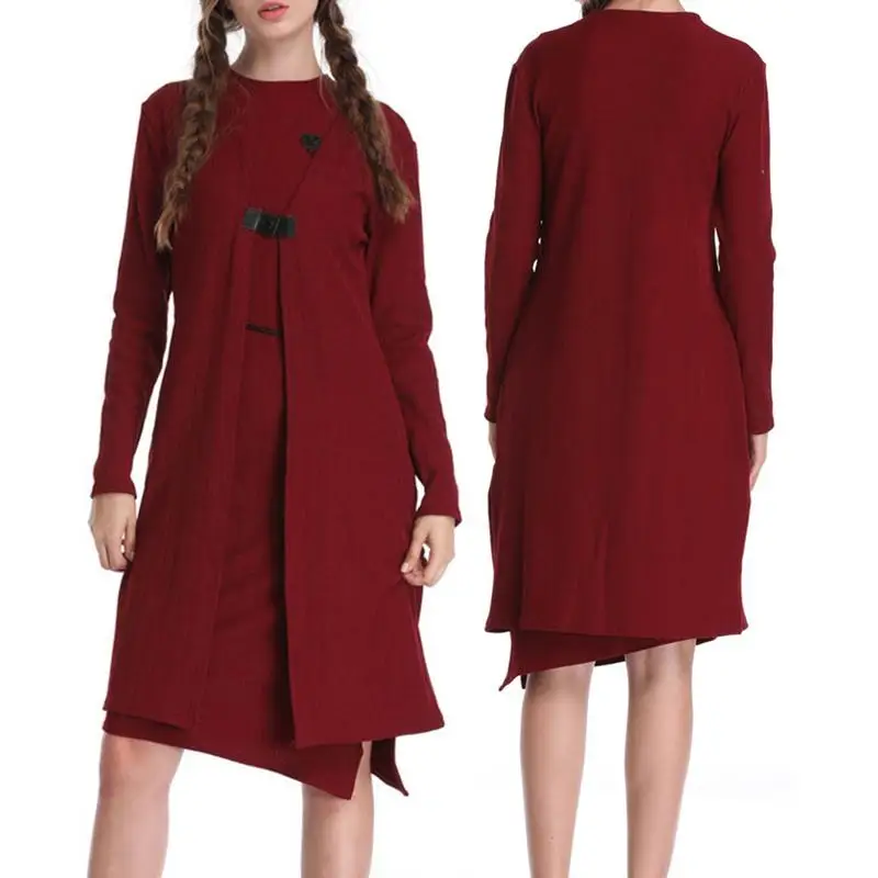 Облегающее платье миди из двух предметов 2019 г. осенне зимний стильный элегантный