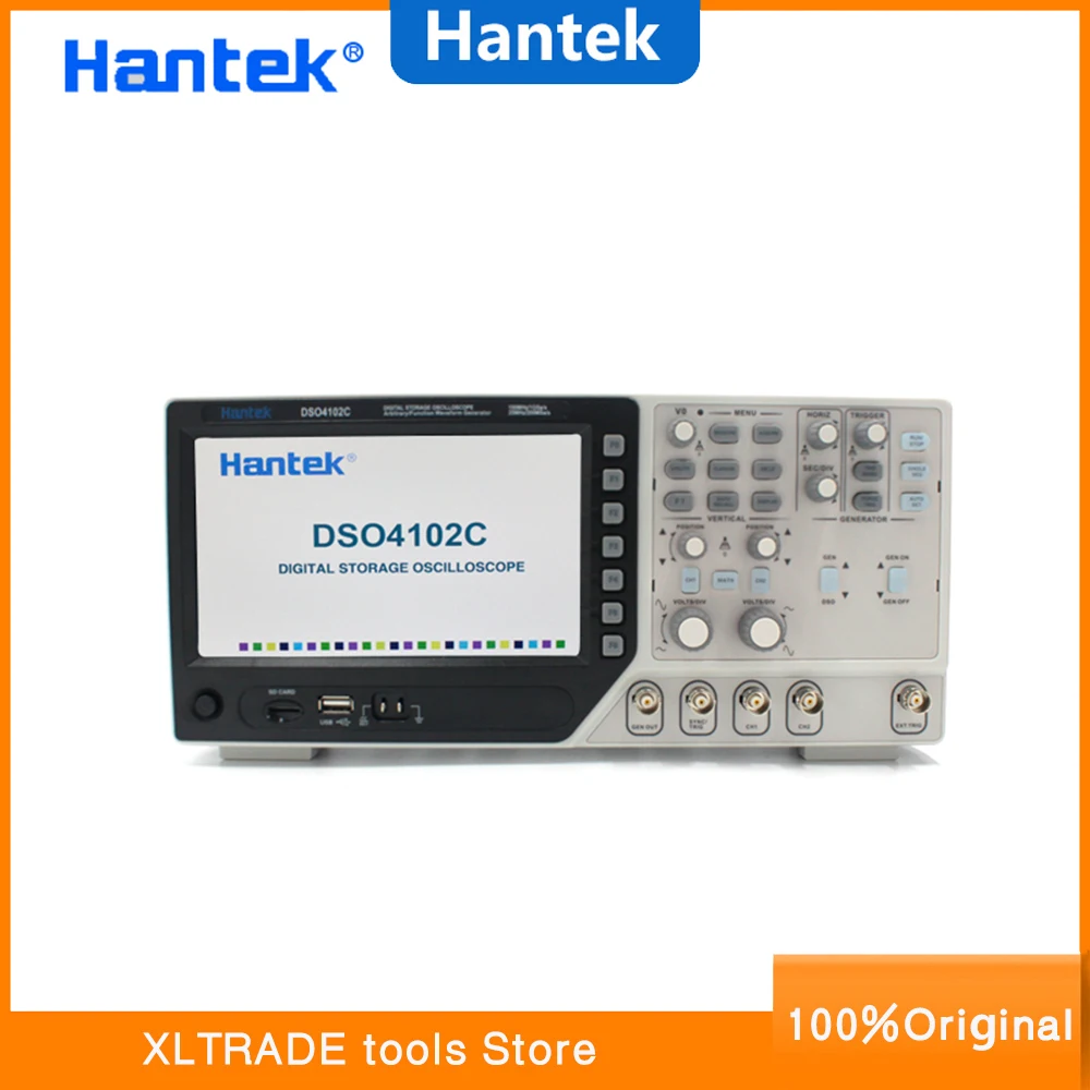 Hantek DSO4102C цифровой осциллограф 100 МГц 2 портатичный портативный Osciloscopio