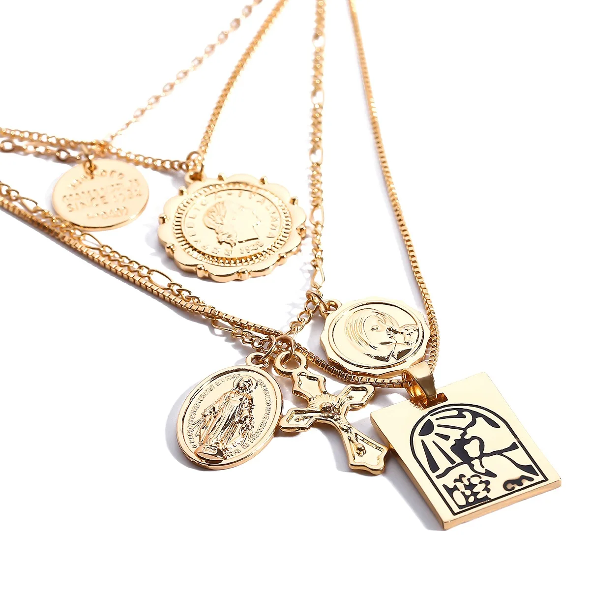 5 шт./компл. богемное модное геометрическое ожерелье с прямоугольной подвеской