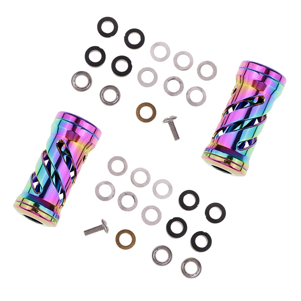 

2Pcs 35mm Aluminium Alloy Colorful Fishing Reel Handle Knob DIY Refit Handle Grip for S/D/A Reels