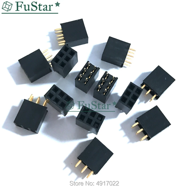 50 шт. 2x3 6 Pin 2 54 мм двухрядный женский прямой штыревой разъем шаг 2*3 гнездовой