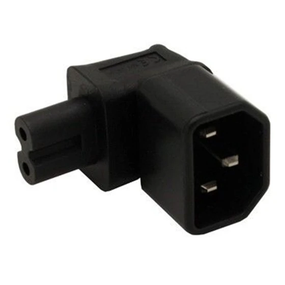IEC 320 C14 к C7 адаптер питания с прямым углом черный | Электроника
