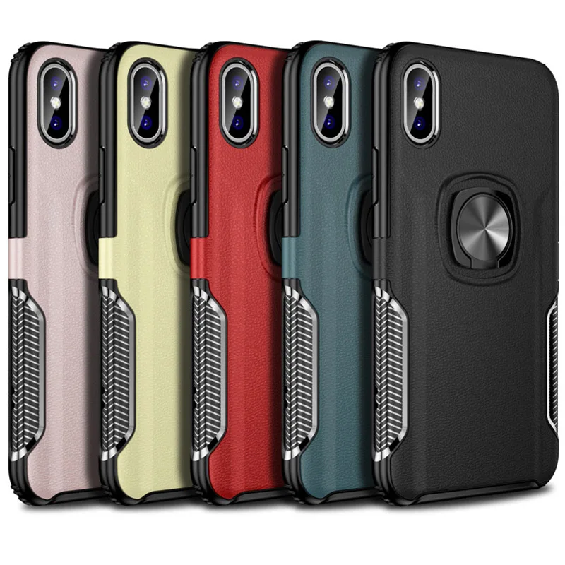 USLION Armor Phone Case for Huawei P30 Pro Lite Ring Holder Back Cover Shockproof Protection TPU + PC Cases Coque |