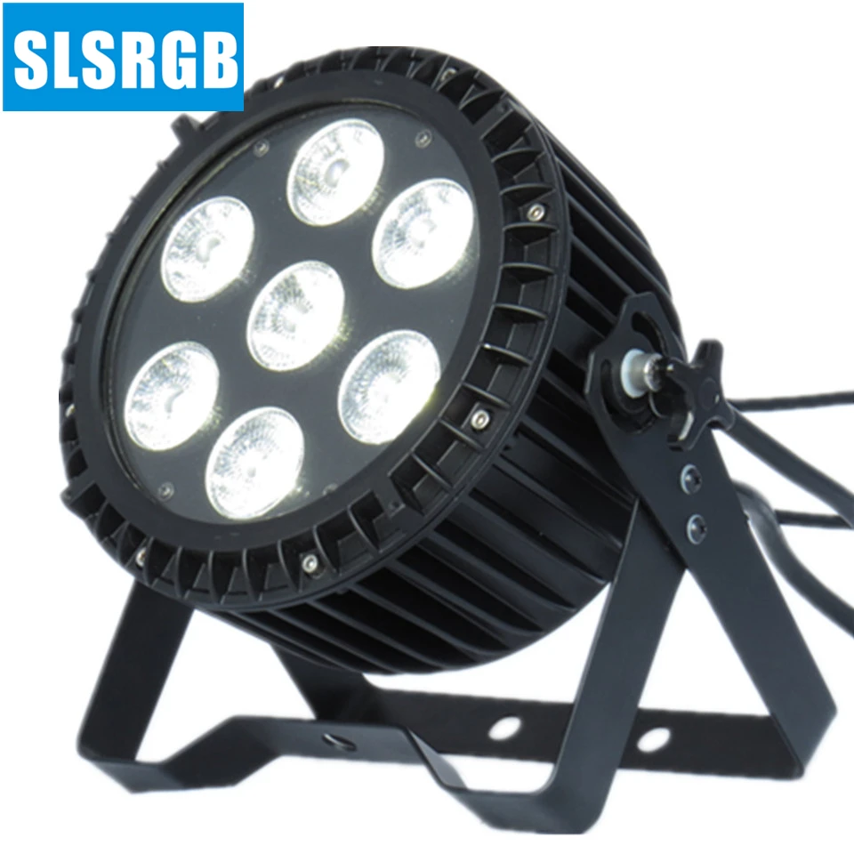 

8pcs/lot stage light 7x18W RGBWA+UV 6in1 Waterproof Led Par Light Outdoor LED Par Cans DMX LED PAR Light No Noise Mini Size
