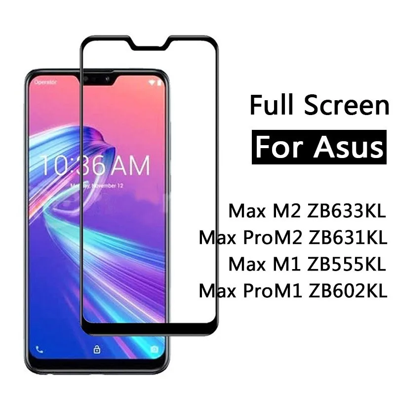 9 H полное покрытие закаленное Стекло для Asus Zenfone Max Pro M2 ZB631KL ZB633KL M1 ZB602KL ZB555KL Live ZA550KL