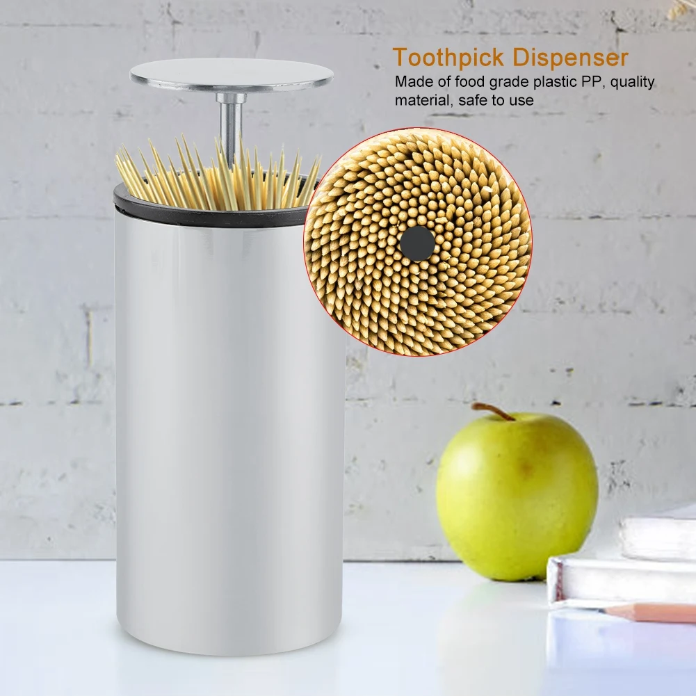 Stainless Steel Automatic Toothpick Dispenser Box Holder Container Anti-dust and Tableware Storage | Дом и сад