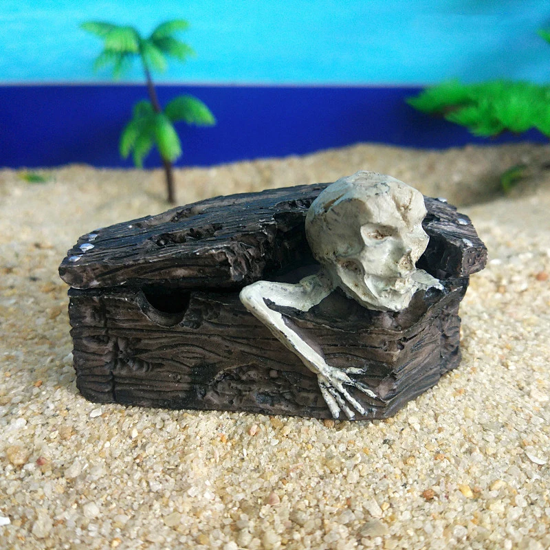 1 шт. фигурка скелета гроба миниатюрная мини тематика ужасов модель DIY вечерние