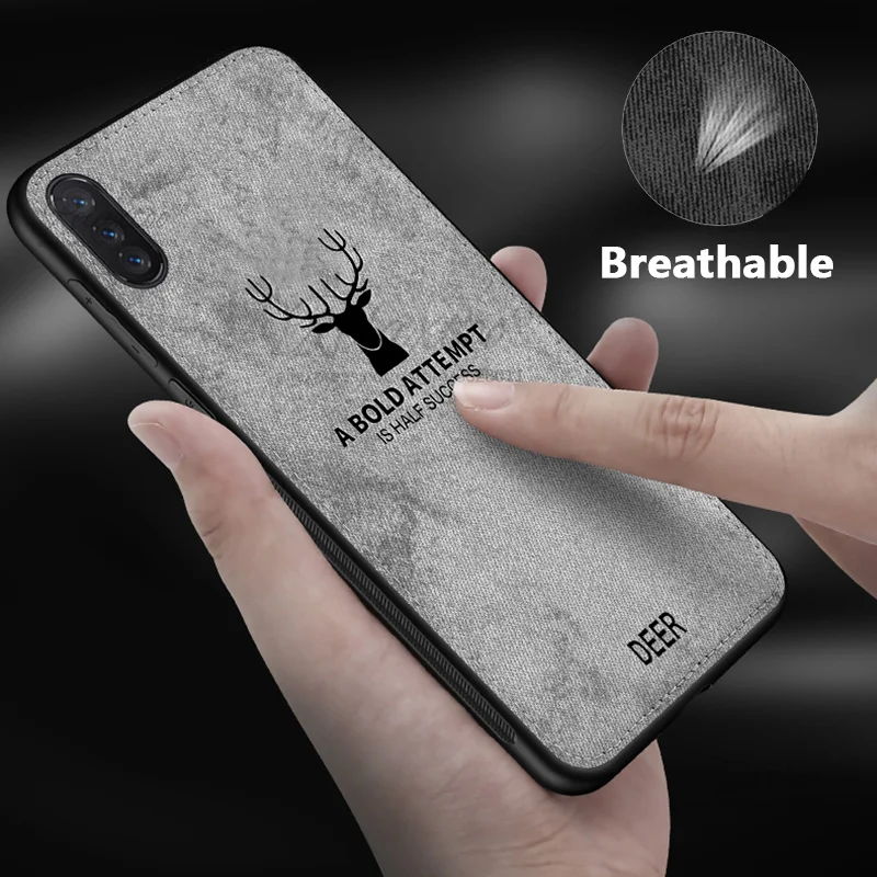 Luxury Cloth Fabric Phone Case For Samsung Galaxy S10 Plus S10e s 10 Cover 3D Silicone Soft A30 A50 a505f 2019 | Мобильные телефоны