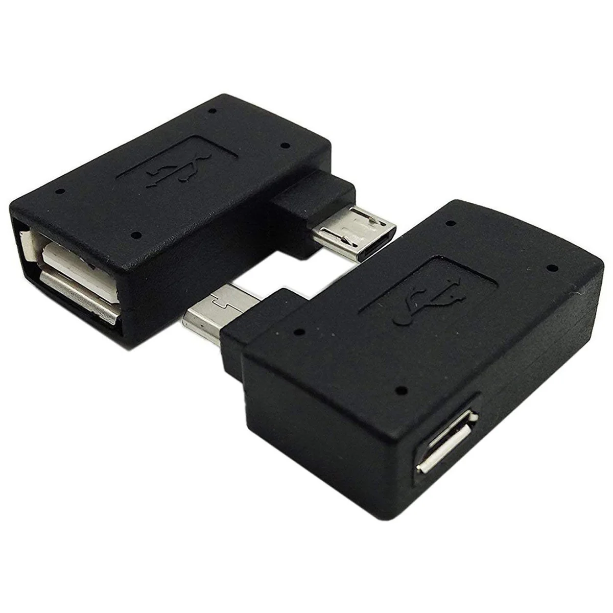 

1 пара (слева + справа) 90-градусный угловой микро-USB 2,0 для хоста OTG адаптер с USB разъемом питания для мобильного телефона планшета