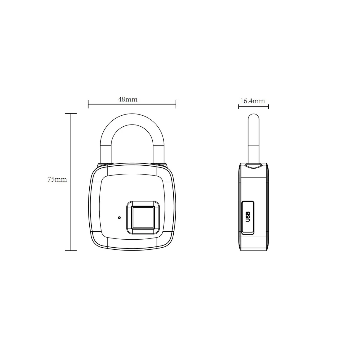 USB Перезаряжаемый смарт-замок без ключа с защитой от отпечатков пальцев