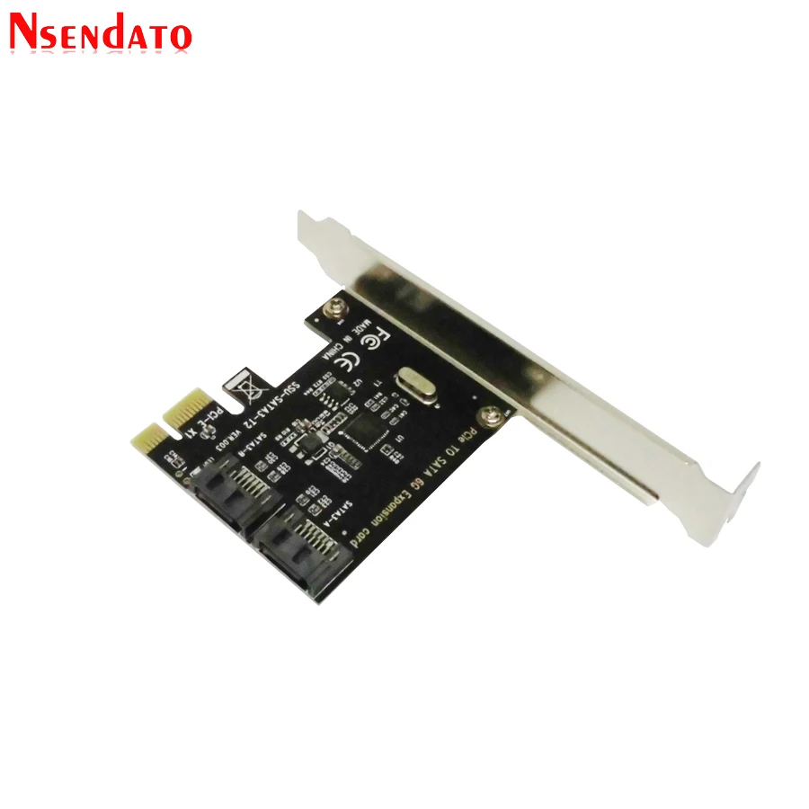 Высокоскоростной PCIe PCI Express на 6G SATA3.0 2 порта SATA III контроллер плата расширения