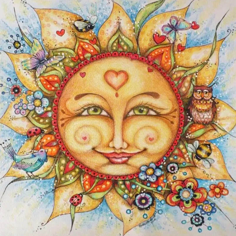5d Diy Diamond Painting Lovely Sun Flowers Cross Stitch Embroidery Mosaic Diamonds Paste Home Wall Artworks Decoration | Дом и сад