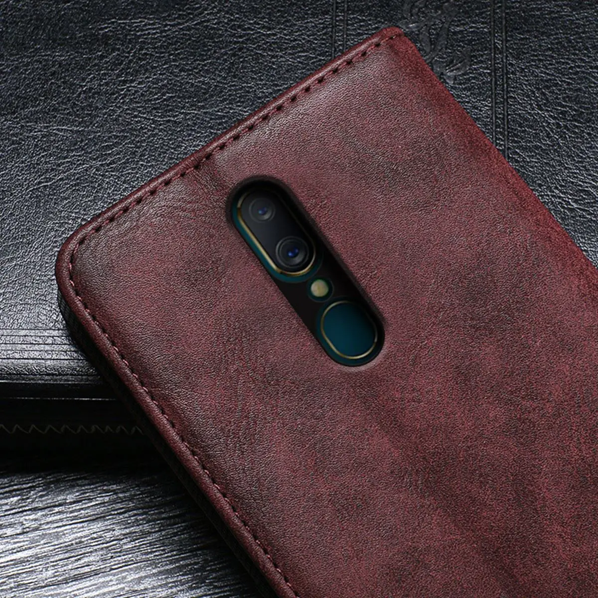 Для OPPO F11/F11 Pro/A9/Realme 3/Reno винтажный Чехол бумажник из искусственной кожи с