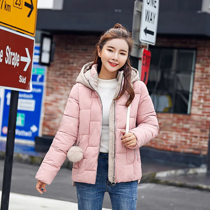 

Winter Sale Polyester Long Zipper Clothes Loose Coat Woman Fund Small 2019 Korean New Self-cultivation Will Code Ma'am Cotton