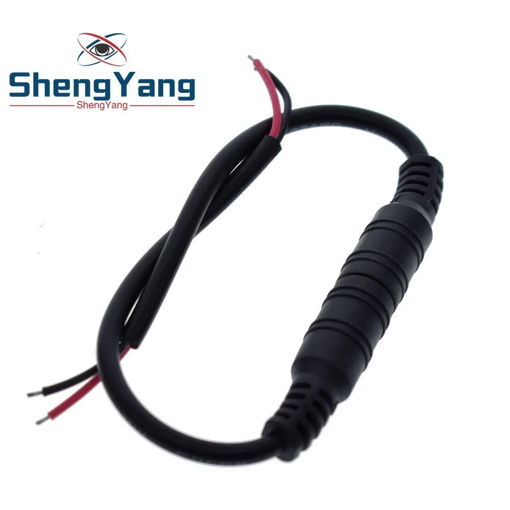 ShengYang 1 комплект 5,5x2,1 штекер DC мужской или женский кабель провода разъем для 3528 5050 светодиодные ленты светильник для diy