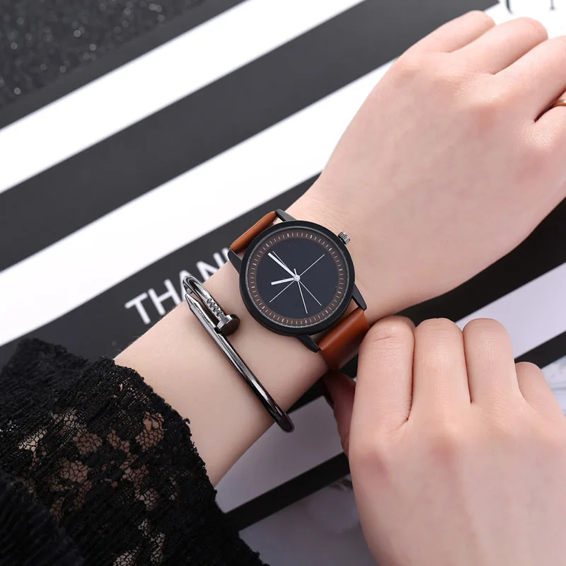 Квадрант женские часы черные деловые наручные модные спортивные Montre Femme кожаные