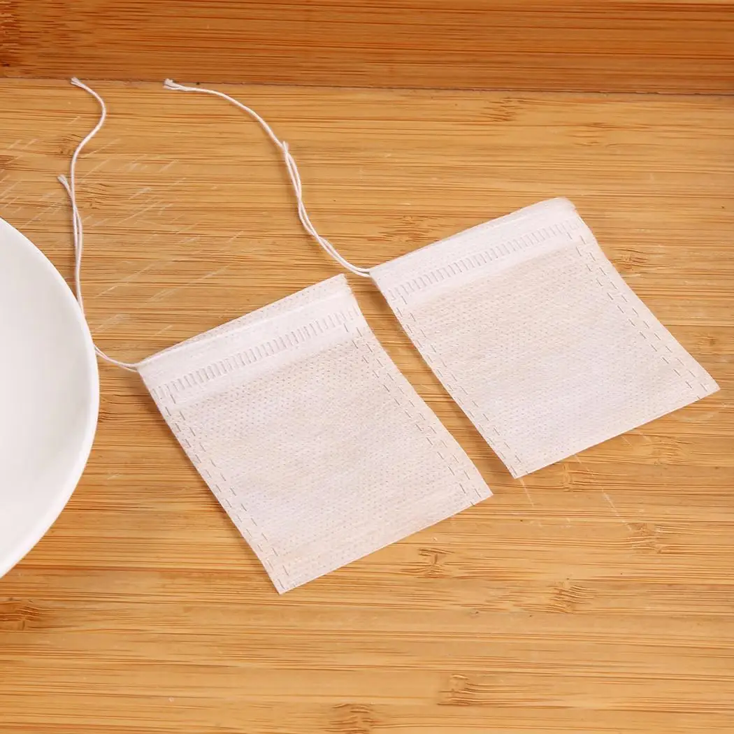 Filter Drawstring easy Kitchen use 100Pcs Soup Reusable Spice Herb clean and Pack to Pouch Bags Supplies of | Дом и сад