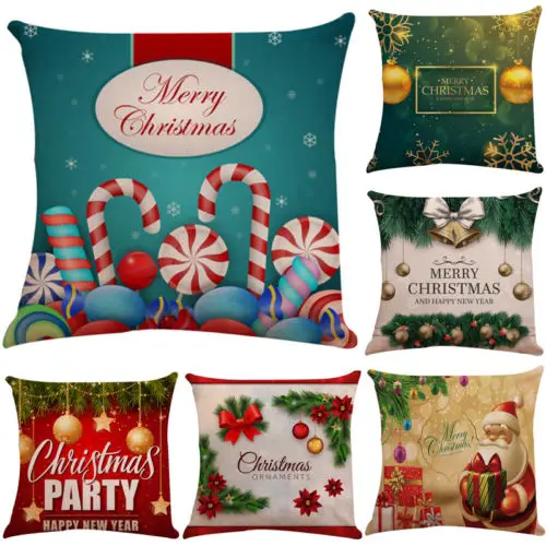 45x45 см веселый рождественский хлопковый комплект полотняный спальный диван