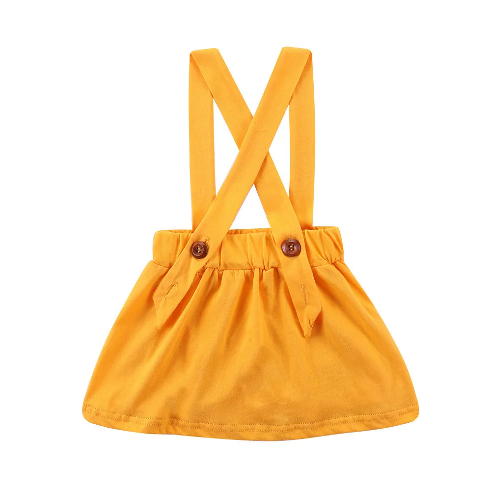 

Girl Small refreshing t-shirt strap skirt girl Set