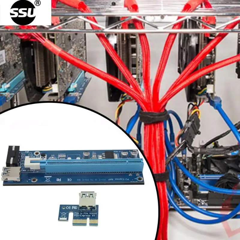 SSU PCIe к PCI Express 1x 16x расширитель переходная карта адаптер для BTC не нужно