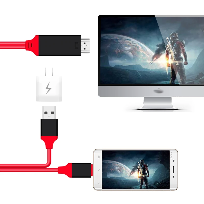4k * 2k 1080P Micro USB к HDMI кабель Full HD выход аудио адаптер переходник для HDTV 5Pin 11pin Samsung Galaxy
