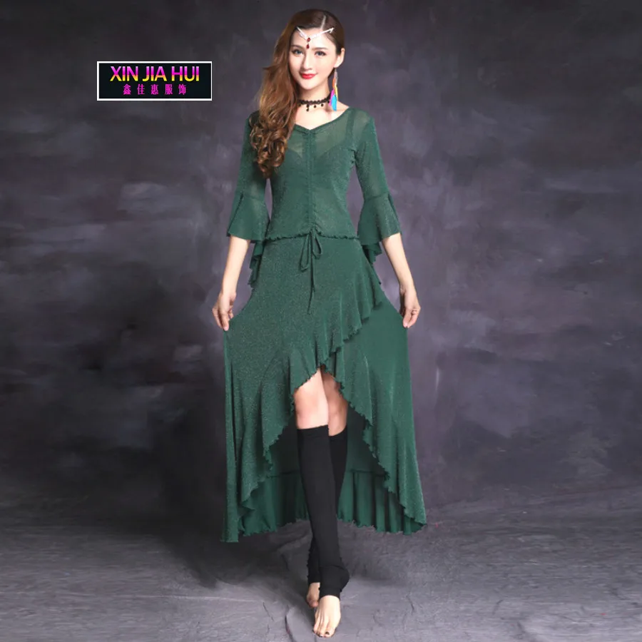 And Autumn Fund South Korea Silver Wire Net Pulling Rope Butterfly Sleeve Length Skirt Practice Performance Serve Suit Hy02 |