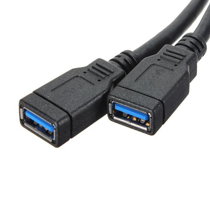 Кабель USB 3 0 материнская плата 19pin 20pin к Женский двойной порт удлинитель 20