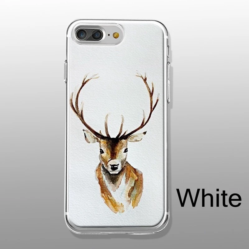 KISSCASE Винтажный чехол с рисунком леса оленя для iPhone 5S SE 6 S 7 8 Plus мягкие Мультяшные