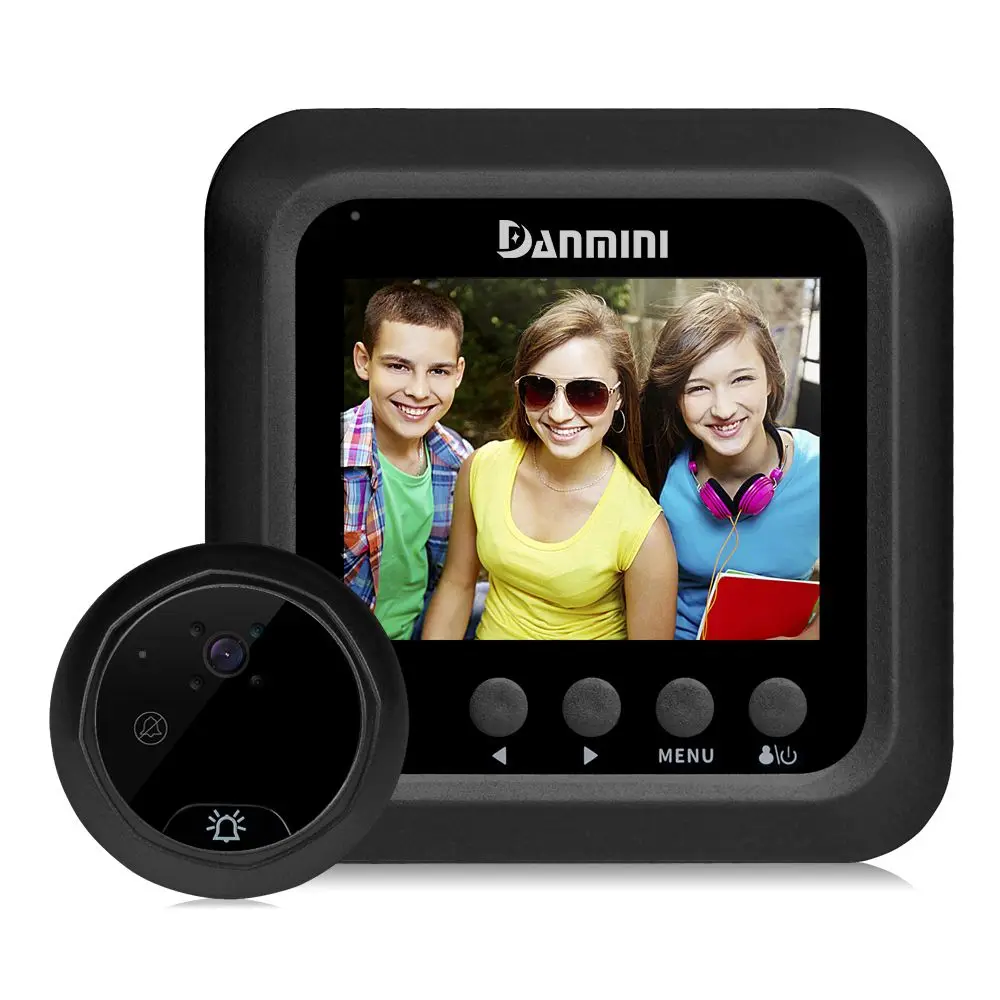 Цифровой дверной глазок Danmini W5 2 4 дюйма цветной экран поддержка МП макс. 32 ГБ