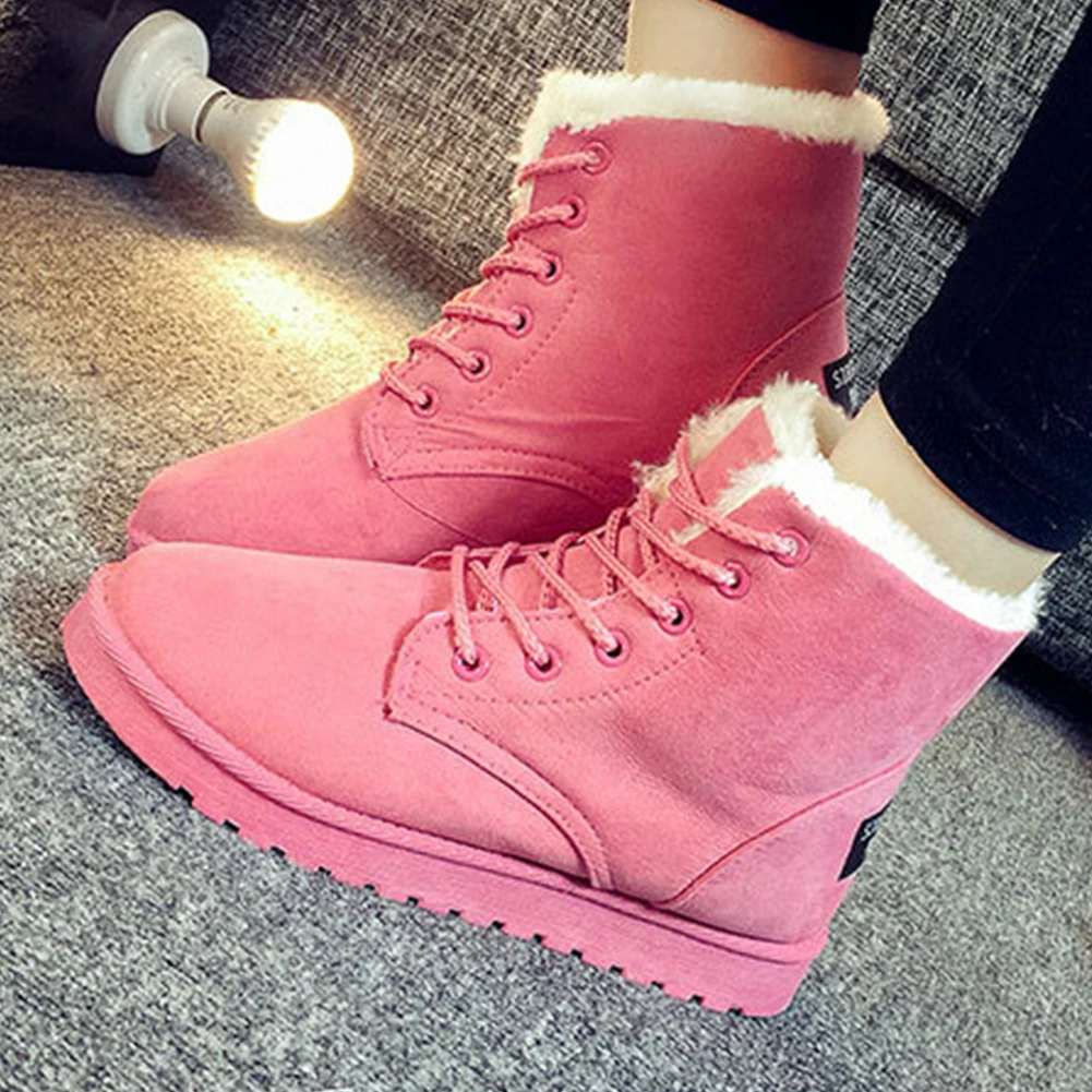 Ботильоны модная осенне зимняя замшевая обувь на шнуровке zapatos mujer botas