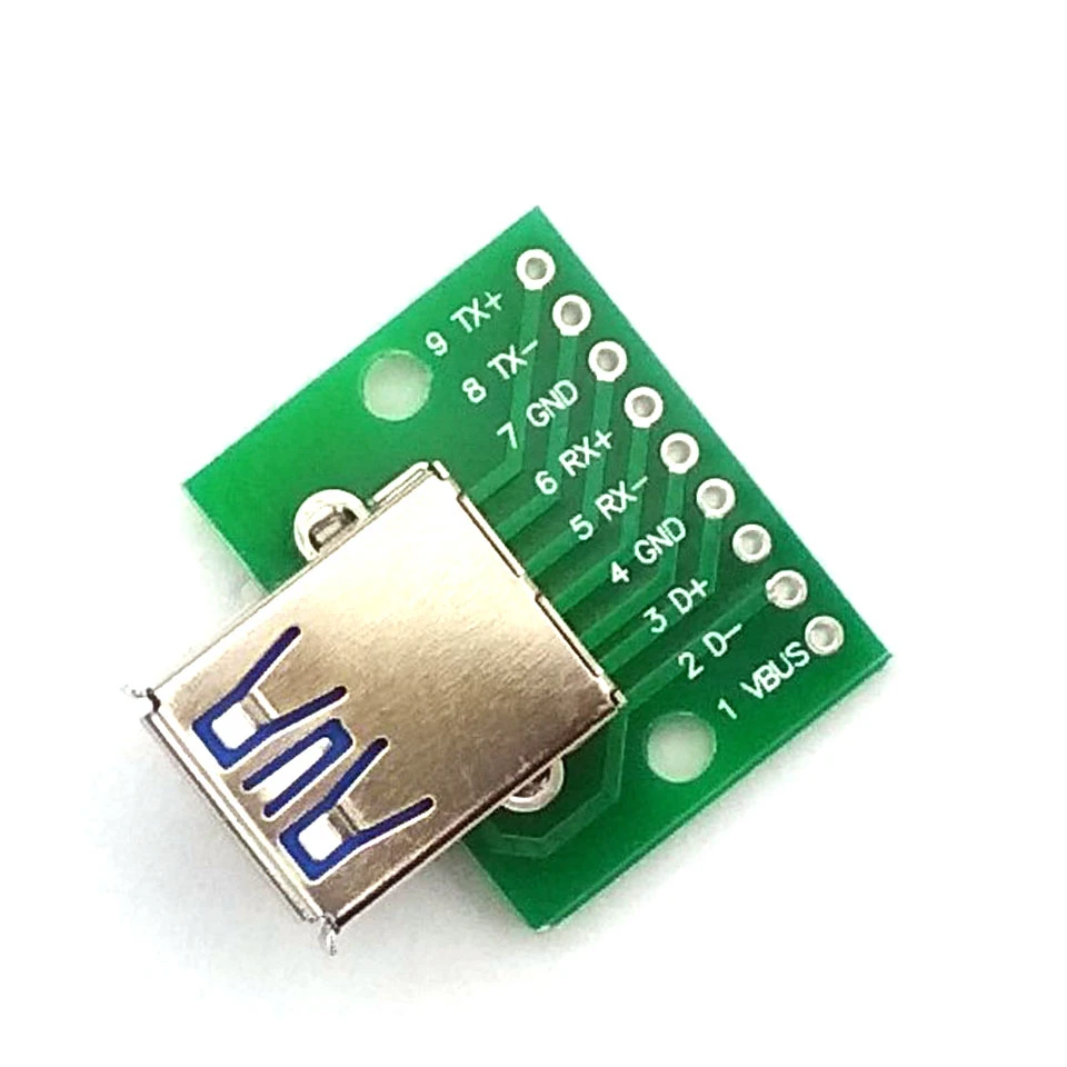 USB 3.0 Female Head Seat DIP Flat Module Line Adapter Plate Base To USB-3.0 Conversion Board |