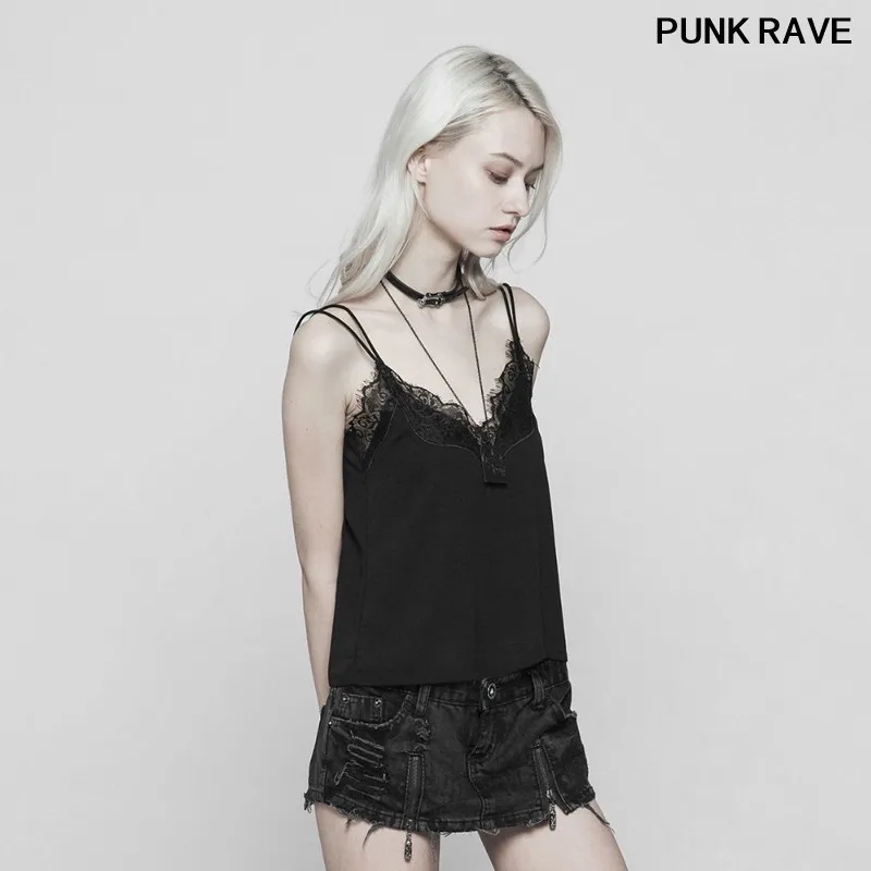 Готический Повседневный женский жилет с вырезом в форме сердца Модный черный