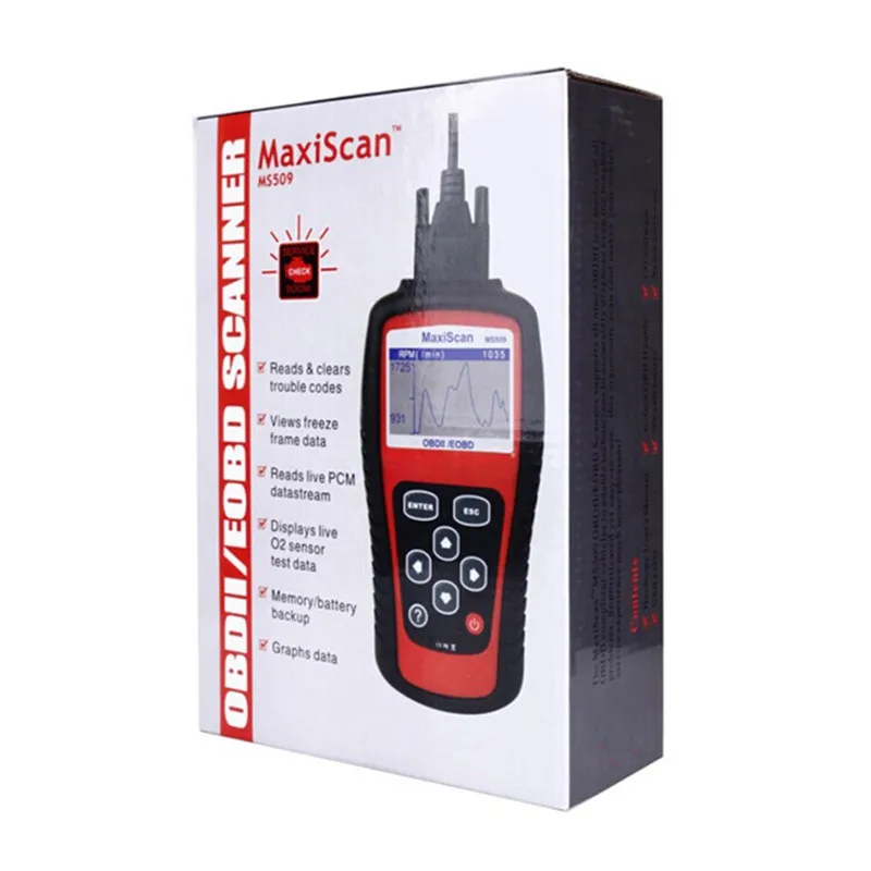 Лучшее качество профессиональное автоматическое OBD2 код ридер MS 509 считывателя