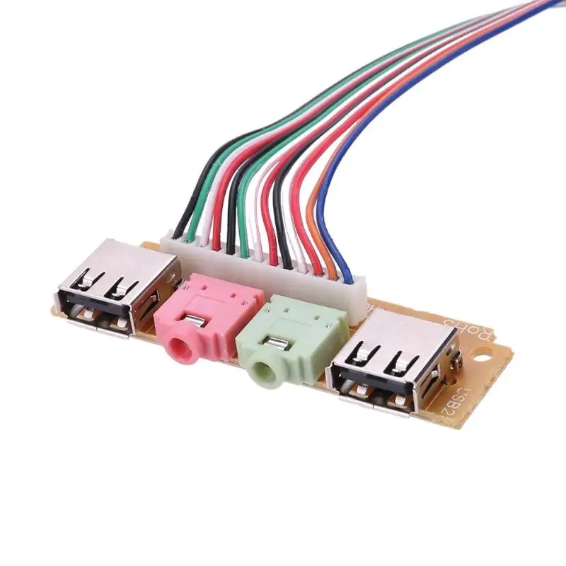 2 порта s USB 0 PC чехол для компьютера Передняя панель аудио разъемы порт