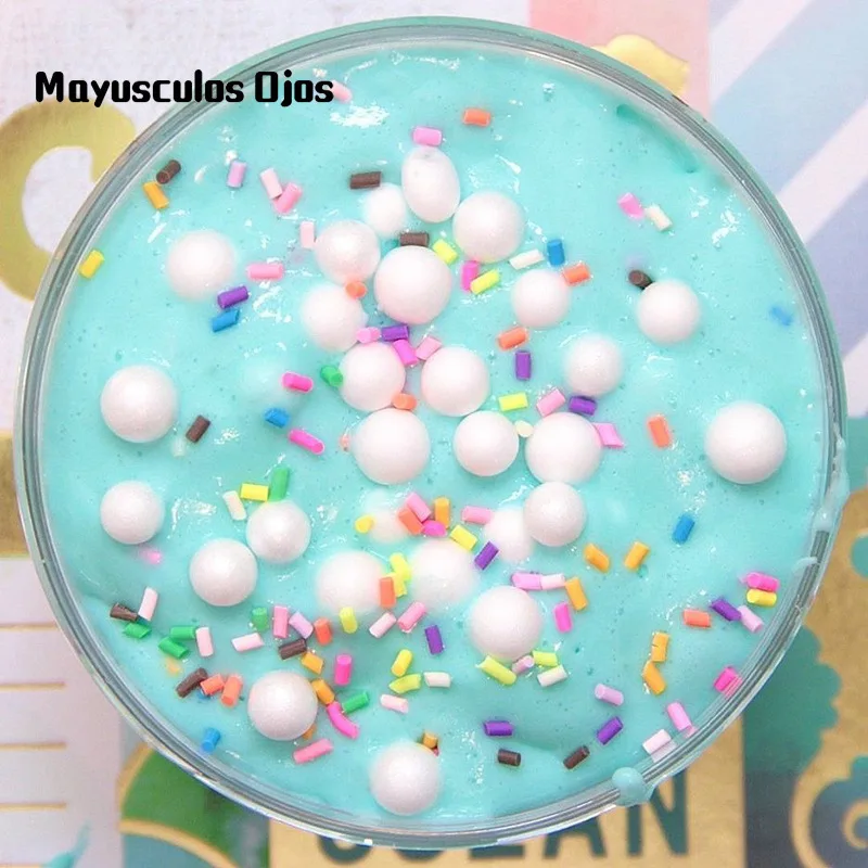 1 шт. декомпрессионная хлопковая грязевая игрушка слайм цветные бусины грязь |