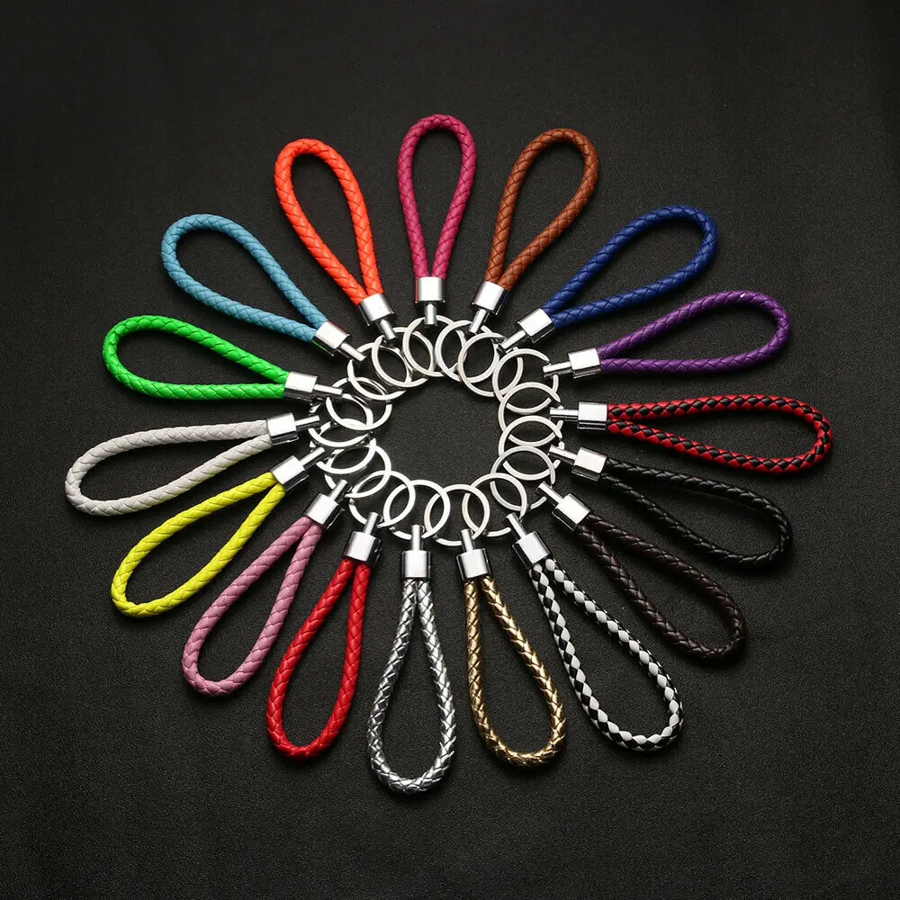 1PC Car Key Buckle Alloy Metal Ring Leather Chain Keychain Cute Lover New | Автомобили и мотоциклы