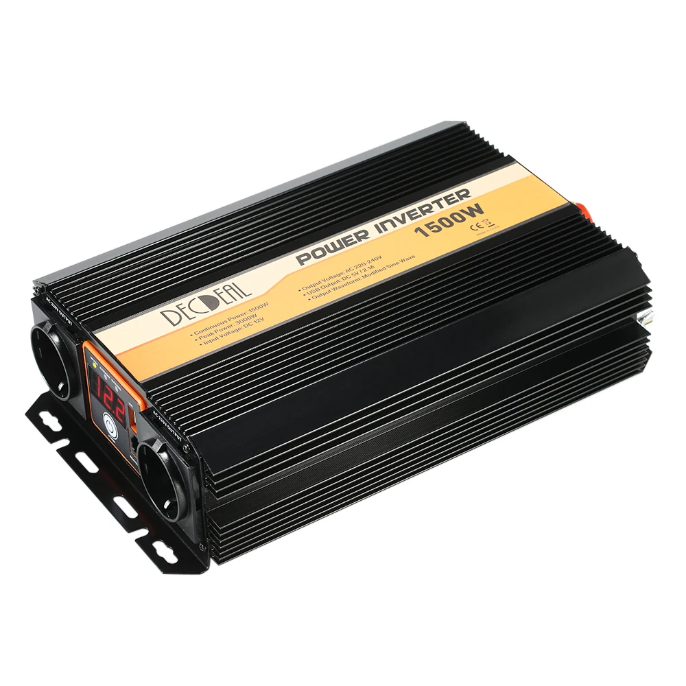 750 Вт/1500 Вт DC12V к AC 220 240 в портативный автомобильный инвертор с модифицированной