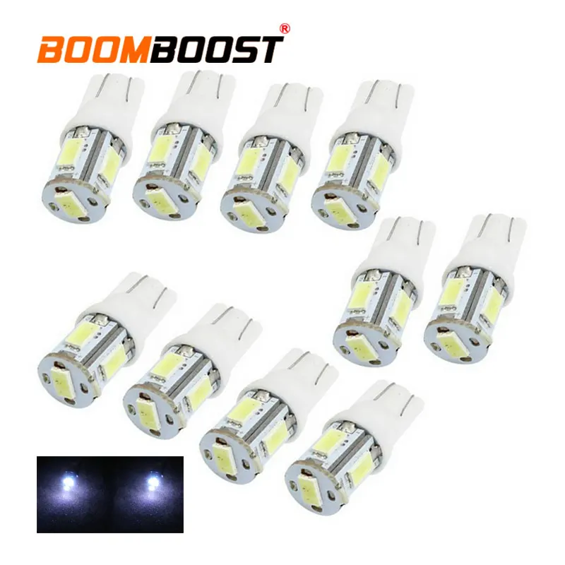 Светодиодная парковочная лампа высокой мощности 10 шт. белый цвет s T10 5SMD 194 168 5630 12 в