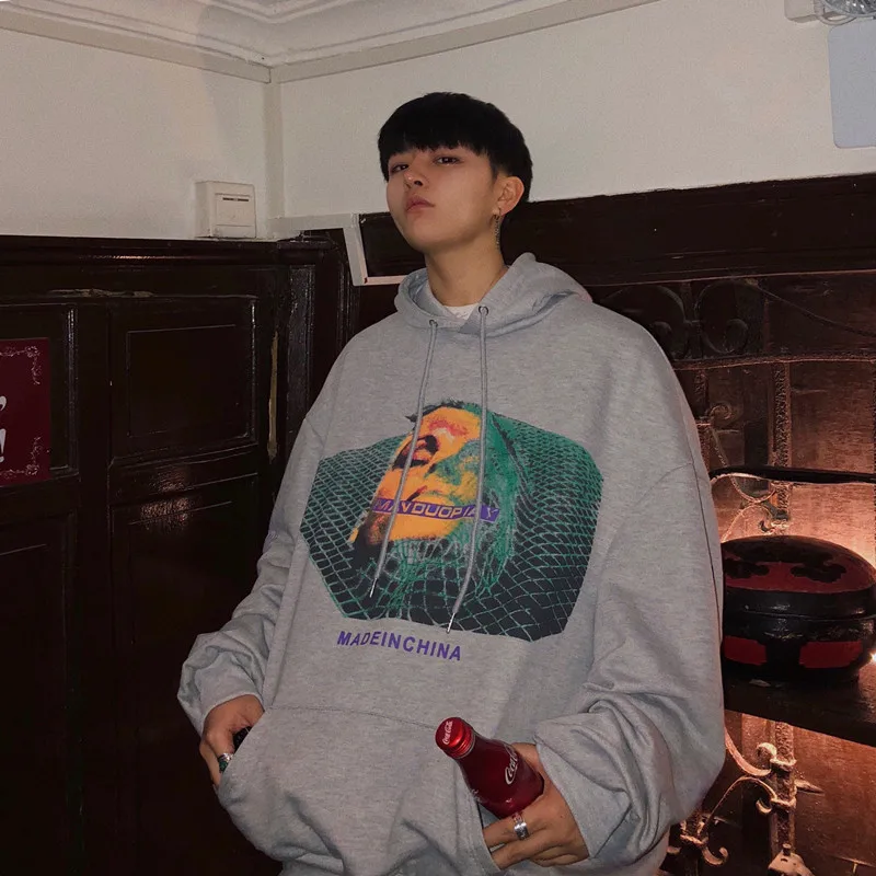 Мужской Повседневный пуловер в стиле хип хоп с длинным рукавом и принтом|Мужские