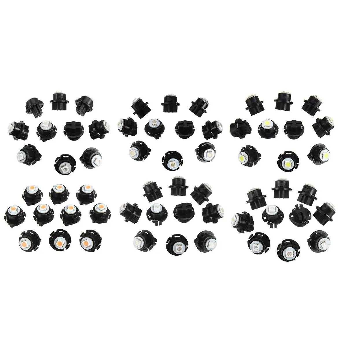 10 шт. T6.5 5050 светодиодный 1 SMD лампа Автомобильная лампочка приборная панель свет клиновидный для салона лампа