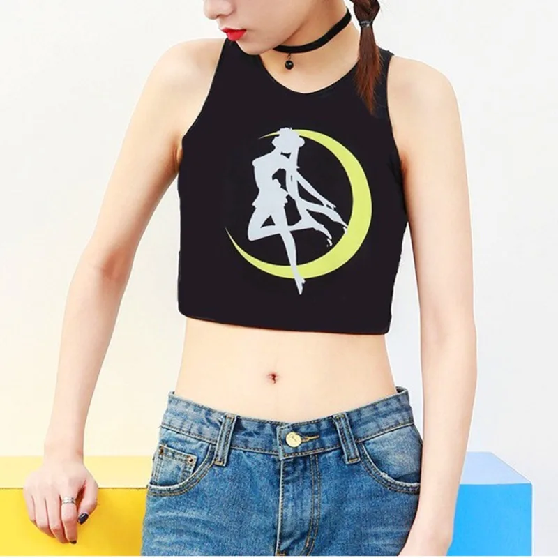 Женская майка с 3D принтом Повседневная футболка рисунком Сейлор Мун