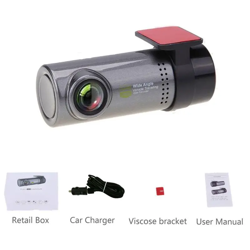 Мини WiFi Автомобильный DVR камера приборная панель 360 градусов HD 720P видео