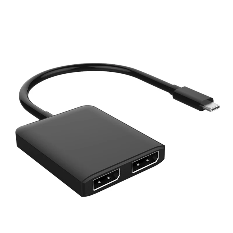 USB C на двойной адаптер для дисплея 3 1 type C/Thunderbolt Displayport DP 4K 30Hz MST концентратор| |
