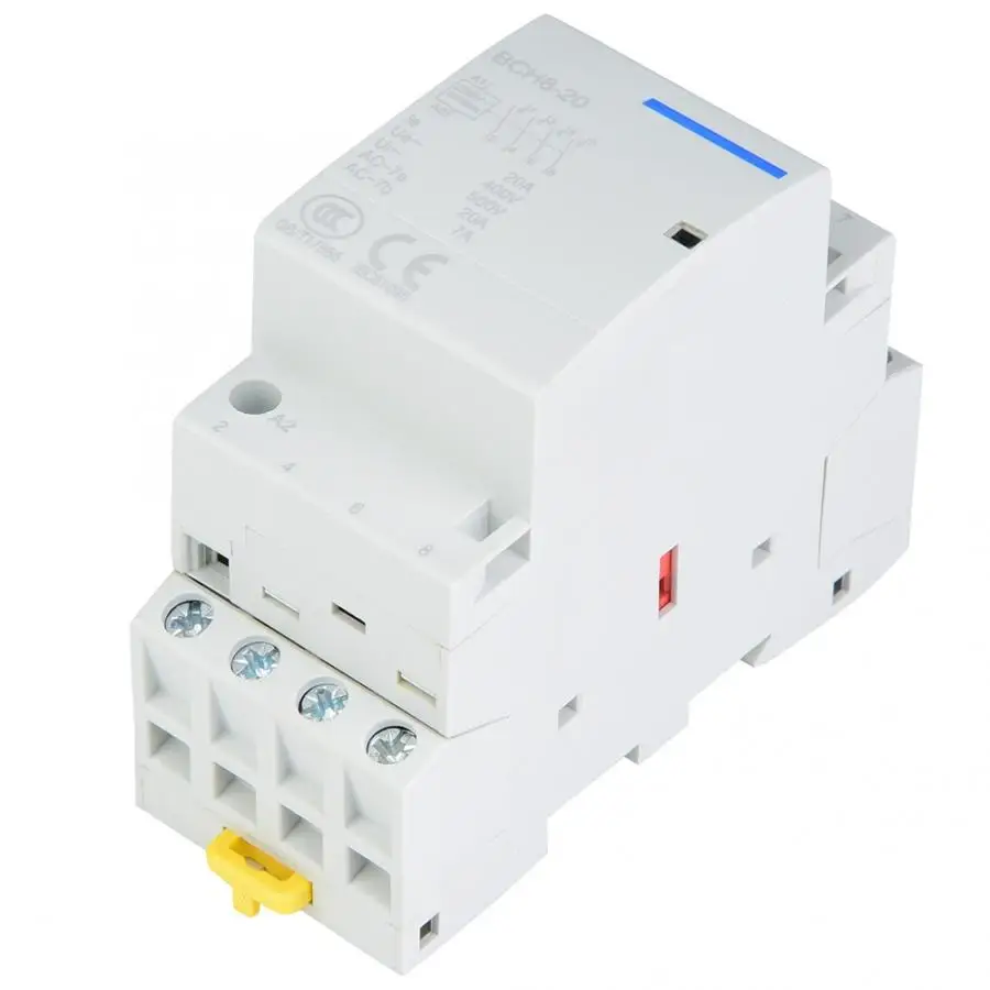 Контактор 4P 20A 2NO 2NC 24V 220V/230V AC контактор для дома на din-рейке Электрооборудование |