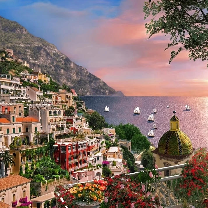 Positano постер печать Доминик Дэвидсон (36x24)|Таблички и знаки| |