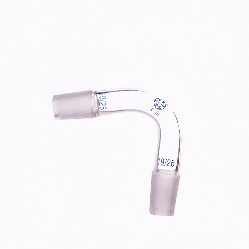 2pcs 75/105 degree elbow,Joint 19/26,Distillation elbow,Distilling head 75/105 degree,bent standard ground mouth