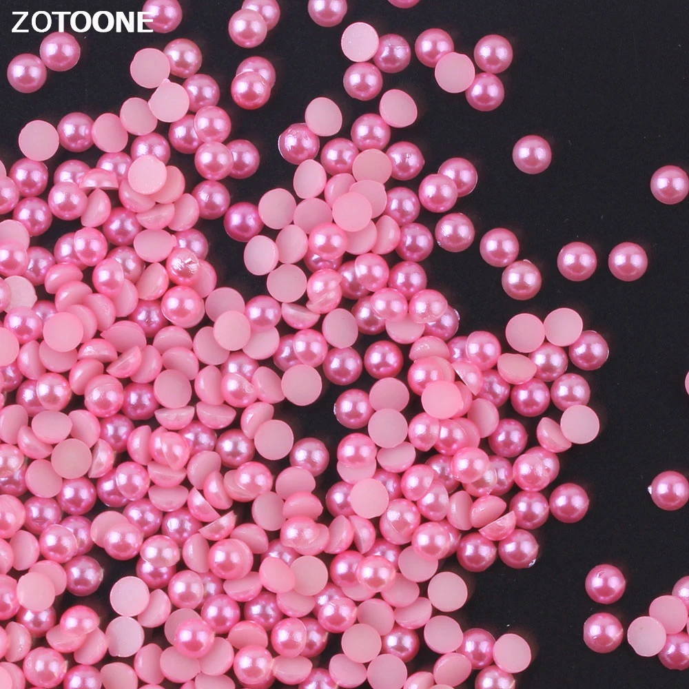 ZOTOONE 1000 шт темно розовый жемчуг для рукоделия Стразы ткани плоские стразы одежды