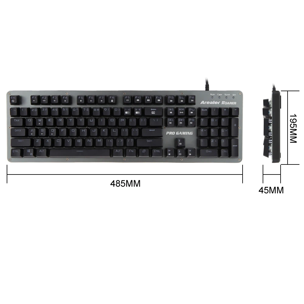Arealer Roarer 104 клавиши Keybaord RGB синие переключатели Механическая игровая Макросъемка
