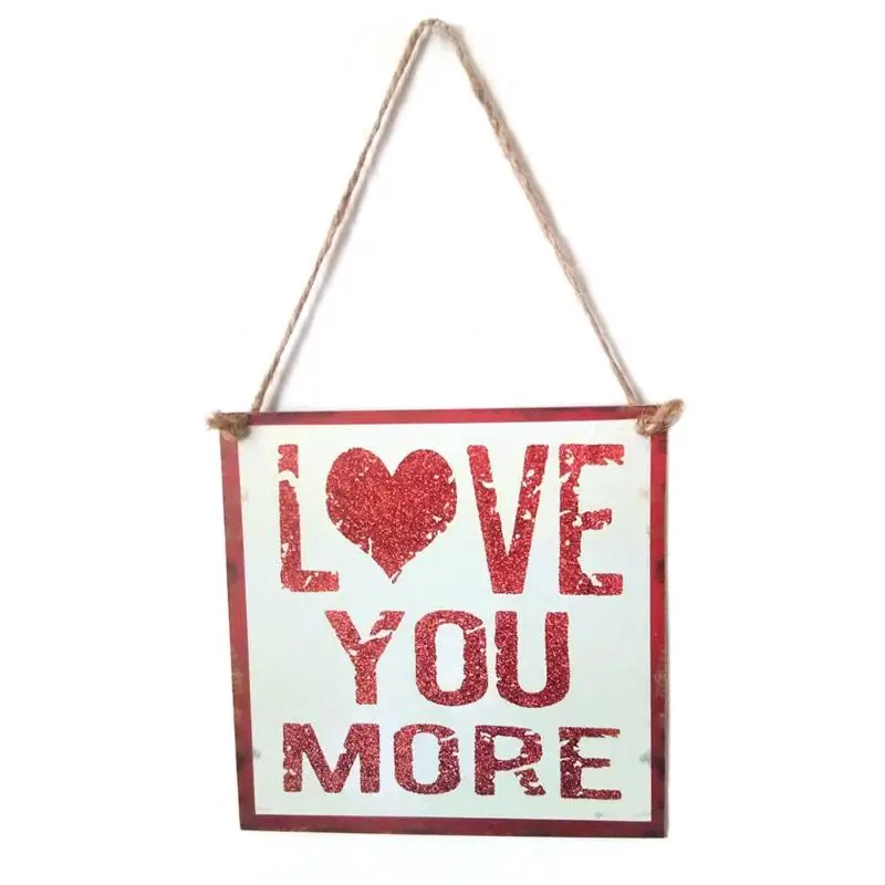 Деревянная надпись Love You More настенная подвесная доска таблички знаки для дома